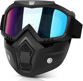 BUY 1 GET 1 FREE - Goggle Mask Anti Scratch UV Protective Open Face & Eyewear Windproof Dirt Shield Adjustable Soft Foam Padded Detachable For Cycling Bike Off Road Racing Riding For Unisex Rainbow GenzVybs
